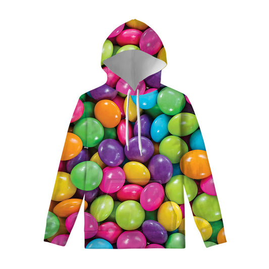 Colorful Chocolate Candy Print Pullover Hoodie