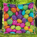 Colorful Chocolate Candy Print Quilt