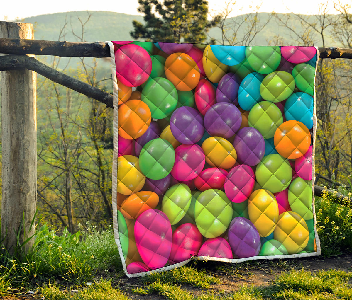 Colorful Chocolate Candy Print Quilt