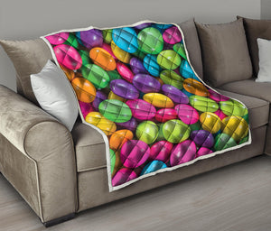 Colorful Chocolate Candy Print Quilt