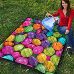 Colorful Chocolate Candy Print Quilt