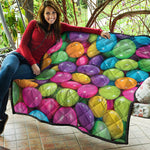 Colorful Chocolate Candy Print Quilt