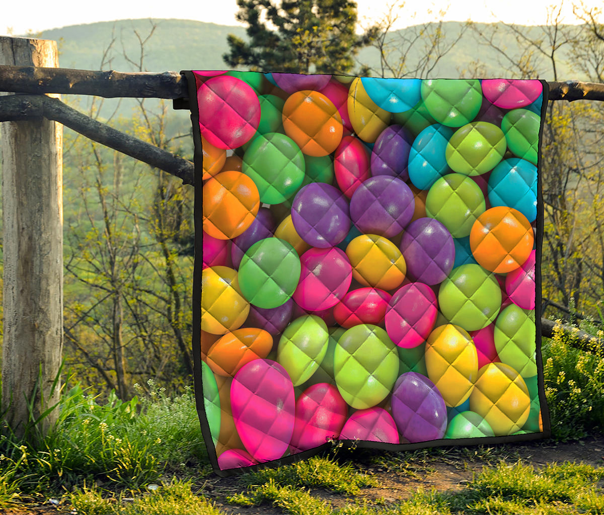 Colorful Chocolate Candy Print Quilt