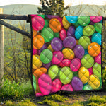 Colorful Chocolate Candy Print Quilt