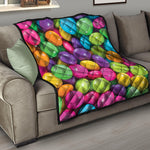 Colorful Chocolate Candy Print Quilt