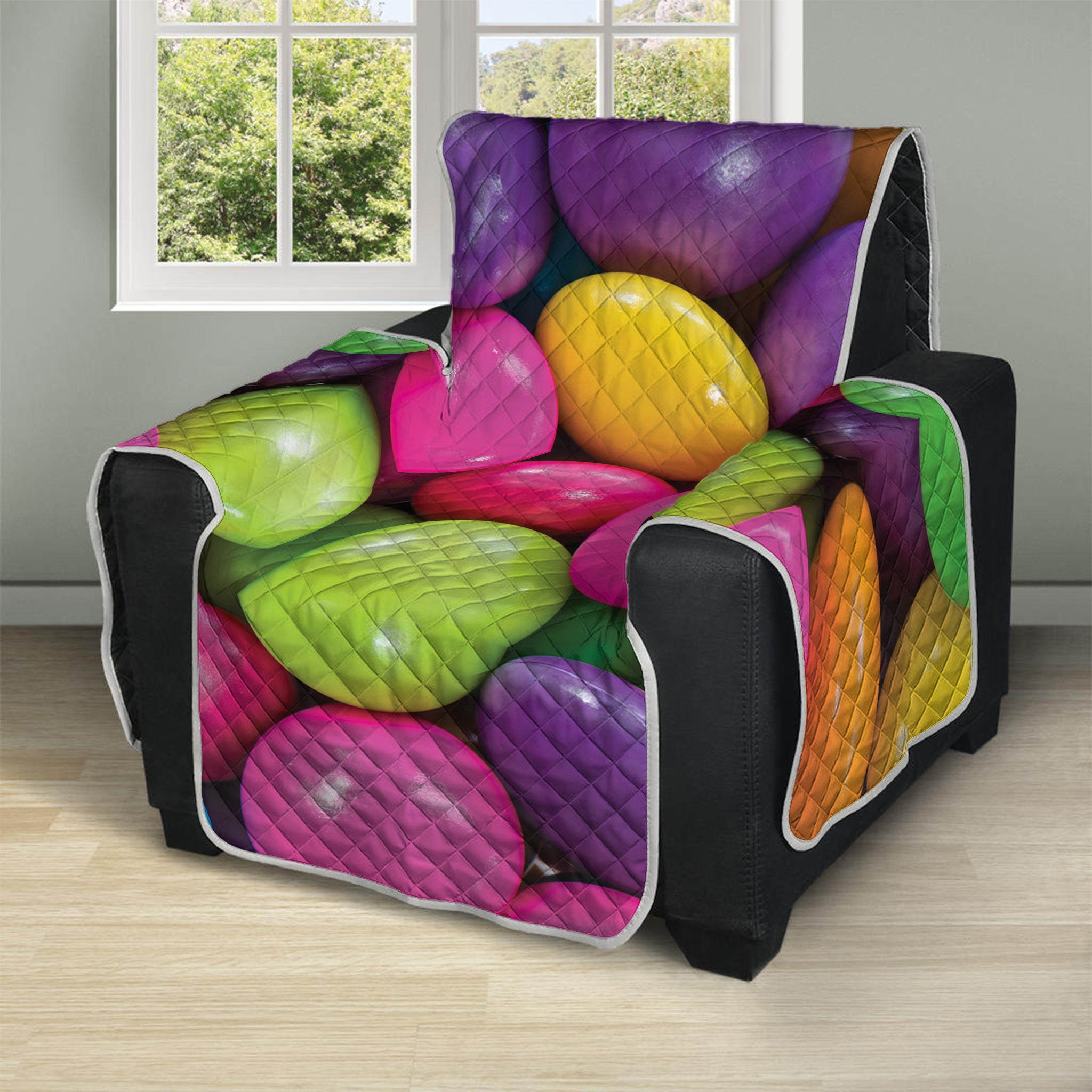 Colorful Chocolate Candy Print Recliner Protector