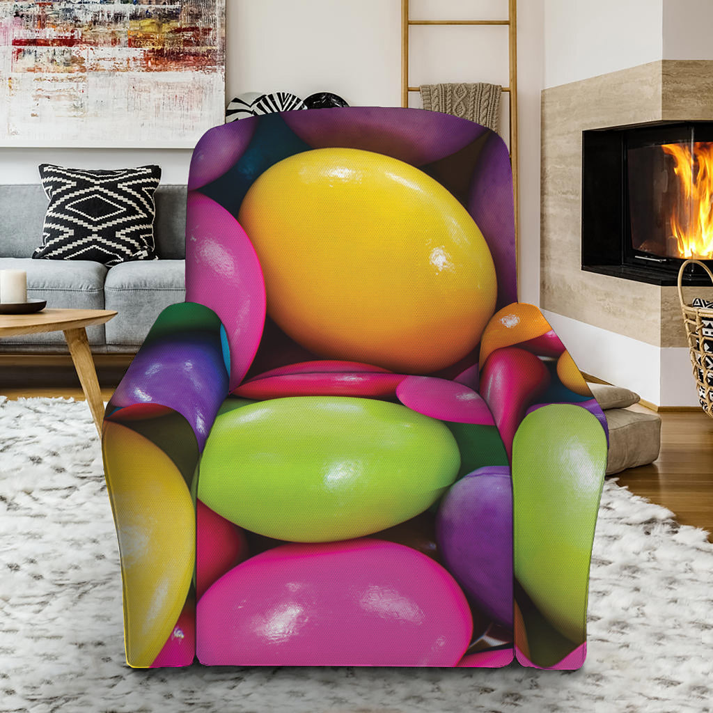 Colorful Chocolate Candy Print Recliner Slipcover