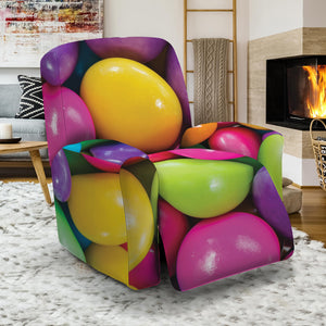 Colorful Chocolate Candy Print Recliner Slipcover