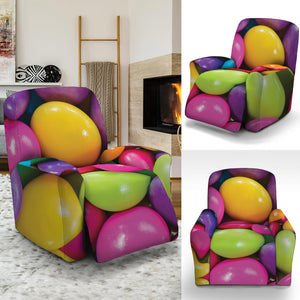 Colorful Chocolate Candy Print Recliner Slipcover