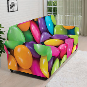 Colorful Chocolate Candy Print Sofa Cover