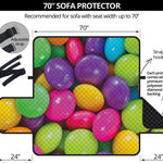 Colorful Chocolate Candy Print Sofa Protector