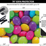 Colorful Chocolate Candy Print Sofa Protector