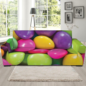 Colorful Chocolate Candy Print Sofa Slipcover