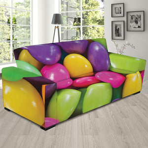 Colorful Chocolate Candy Print Sofa Slipcover