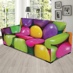 Colorful Chocolate Candy Print Sofa Slipcover