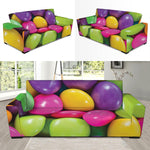 Colorful Chocolate Candy Print Sofa Slipcover