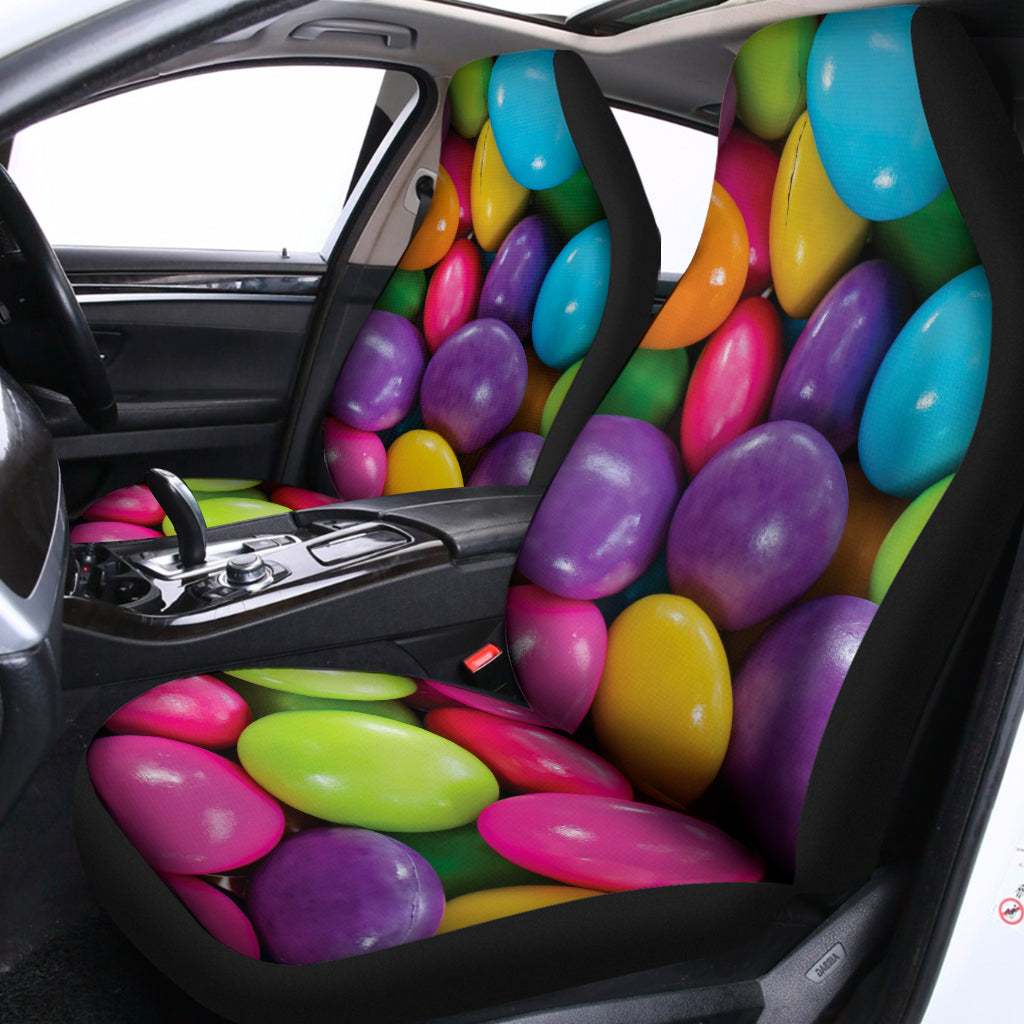 Colorful Chocolate Candy Print Universal Fit Car Seat Covers