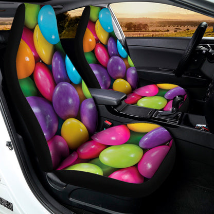 Colorful Chocolate Candy Print Universal Fit Car Seat Covers