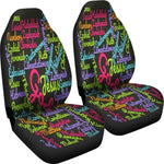 Colorful Christian Text Universal Fit Car Seat Covers GearFrost