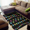Colorful Christmas Lights Print Floor Mat