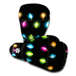 Colorful Christmas Lights Print Boxing Gloves