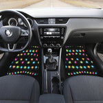 Colorful Christmas Lights Print Front and Back Car Floor Mats