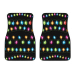 Colorful Christmas Lights Print Front Car Floor Mats