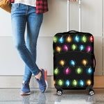 Colorful Christmas Lights Print Luggage Cover