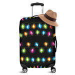 Colorful Christmas Lights Print Luggage Cover