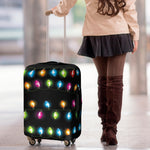 Colorful Christmas Lights Print Luggage Cover