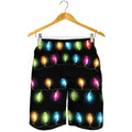 Colorful Christmas Lights Print Men's Shorts