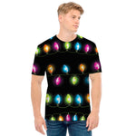 Colorful Christmas Lights Print Men's T-Shirt