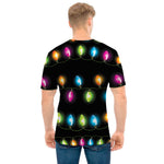 Colorful Christmas Lights Print Men's T-Shirt