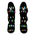 Colorful Christmas Lights Print Muay Thai Shin Guards