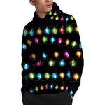 Colorful Christmas Lights Print Pullover Hoodie