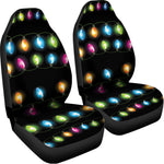 Colorful Christmas Lights Print Universal Fit Car Seat Covers