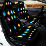 Colorful Christmas Lights Print Universal Fit Car Seat Covers