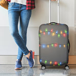 Colorful Christmas String Lights Print Luggage Cover