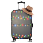 Colorful Christmas String Lights Print Luggage Cover