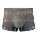 Colorful Christmas String Lights Print Men's Boxer Briefs