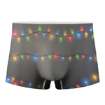 Colorful Christmas String Lights Print Men's Boxer Briefs