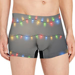 Colorful Christmas String Lights Print Men's Boxer Briefs