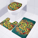 Colorful Cinco de Mayo Print 3 Piece Bath Mat Set