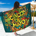 Colorful Cinco de Mayo Print Beach Sarong Wrap