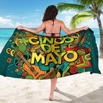 Colorful Cinco de Mayo Print Beach Sarong Wrap