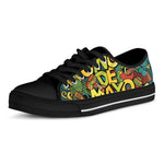 Colorful Cinco de Mayo Print Black Low Top Shoes 