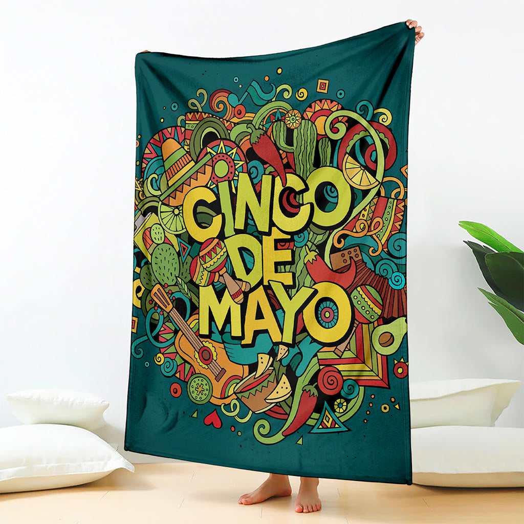 Colorful Cinco de Mayo Print Blanket