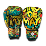 Colorful Cinco de Mayo Print Boxing Gloves