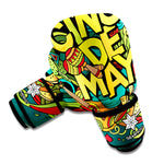 Colorful Cinco de Mayo Print Boxing Gloves