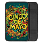 Colorful Cinco de Mayo Print Car Center Console Cover